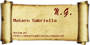 Matern Gabriella névjegykártya