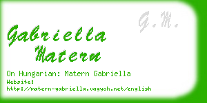 gabriella matern business card